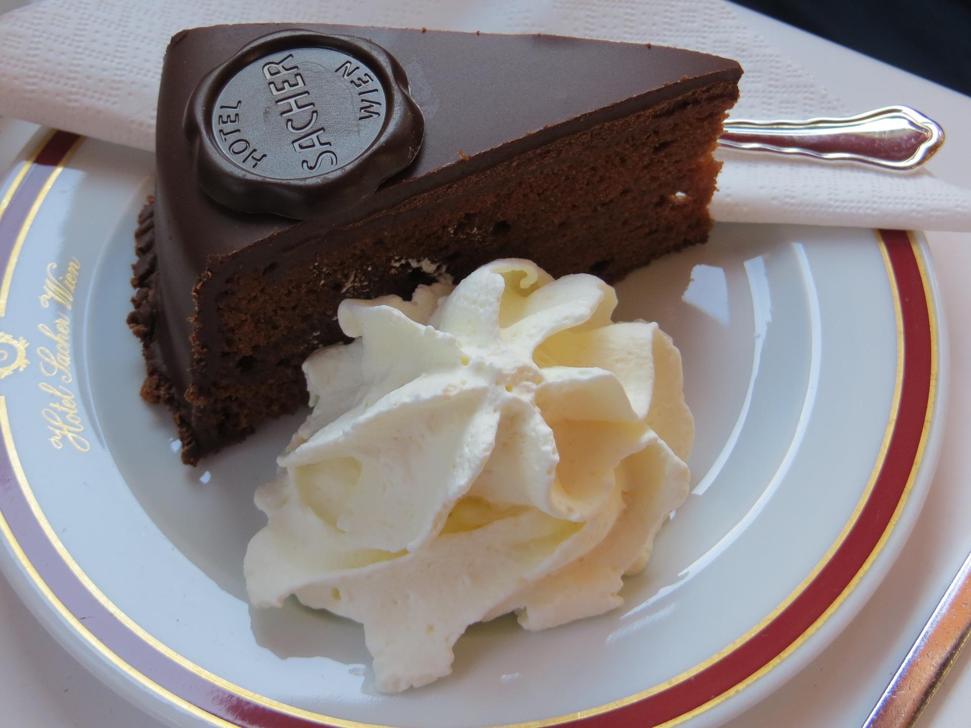 Ein Foto der Sacher Torte